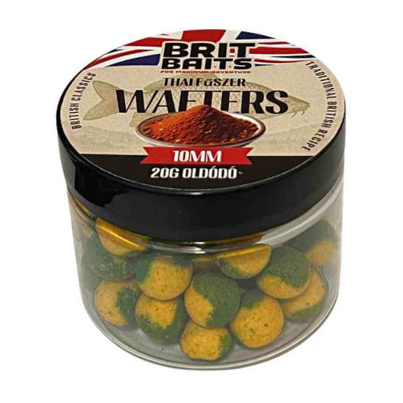 BritBaits Wafters Soluble Fish Strawberry 10mm Pop Up Boilies Carp Bait Balanced Hookbaits